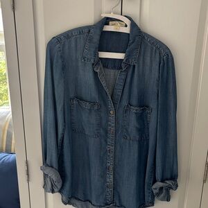 cloth & stone blue denim shirt